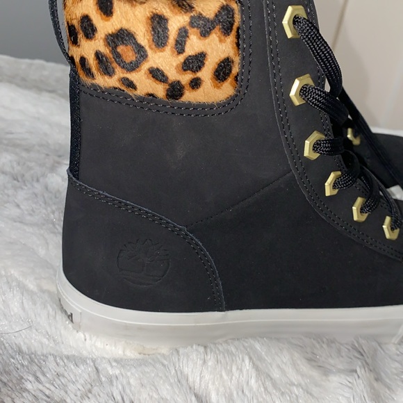 Rare Timberland hightop Leopard Print Sneakers - Picture 2 of 7